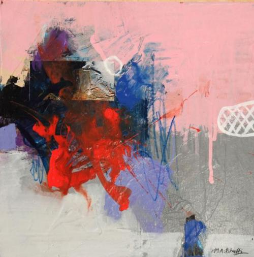 "Harmony 5," 2024, Mixed Media on Board, 12 x 12 inches