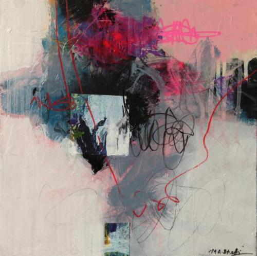 "Harmony 7," 2024, Mixed Media on Board, 12 x 12 inches