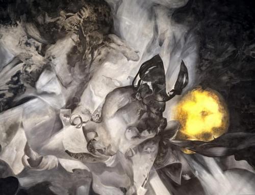 "Meaning 4," 2025, Oil on Canvas, 74 x 94 inches