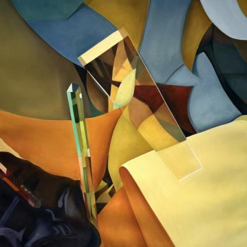 "Layout 2," 2025, Oil on Canvas, 63 x 63 inches