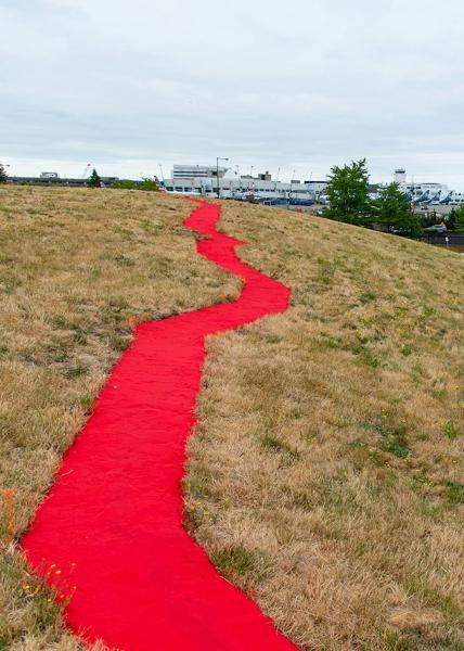 "Border US-MX: Washington," 2019, Seattle-Tacoma International Airport, Seattle, WA (detail)