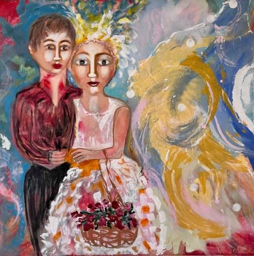 "It Was Always Just Love," 2015, Acrylic on Canvas, 36 x 36 inches