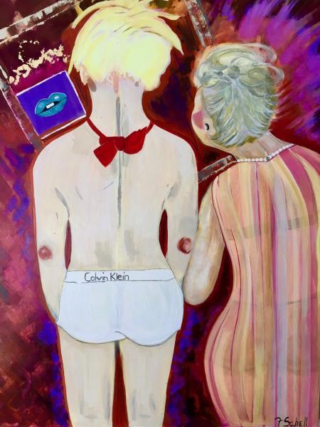 "My Date with Andy," 2017, Acrylic on Canvas, 48 x 36 inches
