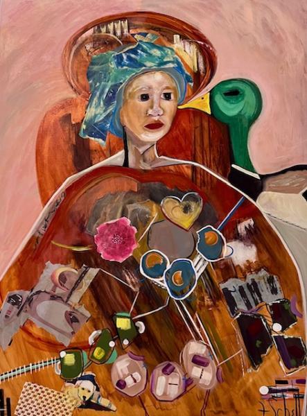 "Spirit of the Sage," 2024, Mixed Media, 48 x 36 inches