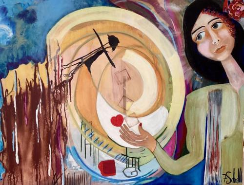 "Vertigo," 2015, Acrylic on Canvas, 30 x 40 inches